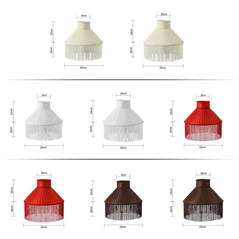 Modern Minimalist Fabric Tassel Lamp Cover Dining Living Room Bedroom Table Lamp Shade Chandelier Floor Lamp Wall Lampshade E27