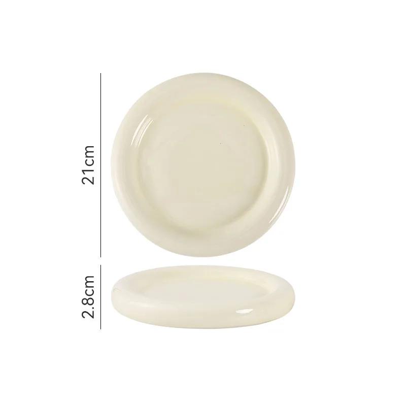 

Однотонная тарелка для пончиков, торта, креативная керамическая тарелка для стейков, десертная тарелка, салатные тарелки, суши-тарелки, витрина для ресторана