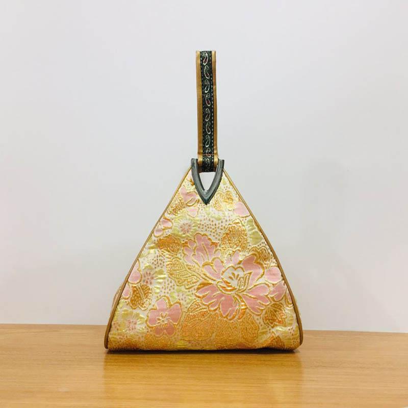 Flowers Embroidery Handbags Women Small Bag Shopper Purse Handbag Triangle Bag Mother Day Clutch Handy Bags One Handle Bags Mini