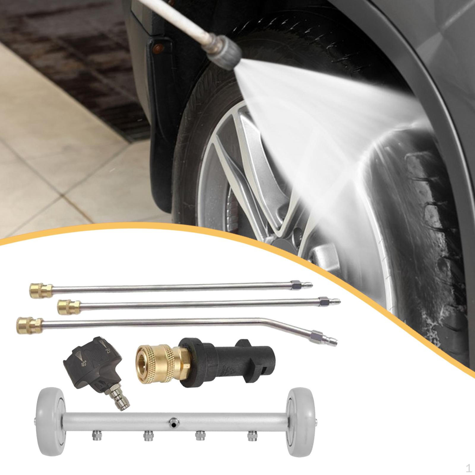 

High Pressure Cleaning Kit for Truck Chassis, SUV And More, Including 3 Extensions Accessories. Gray Wheels
