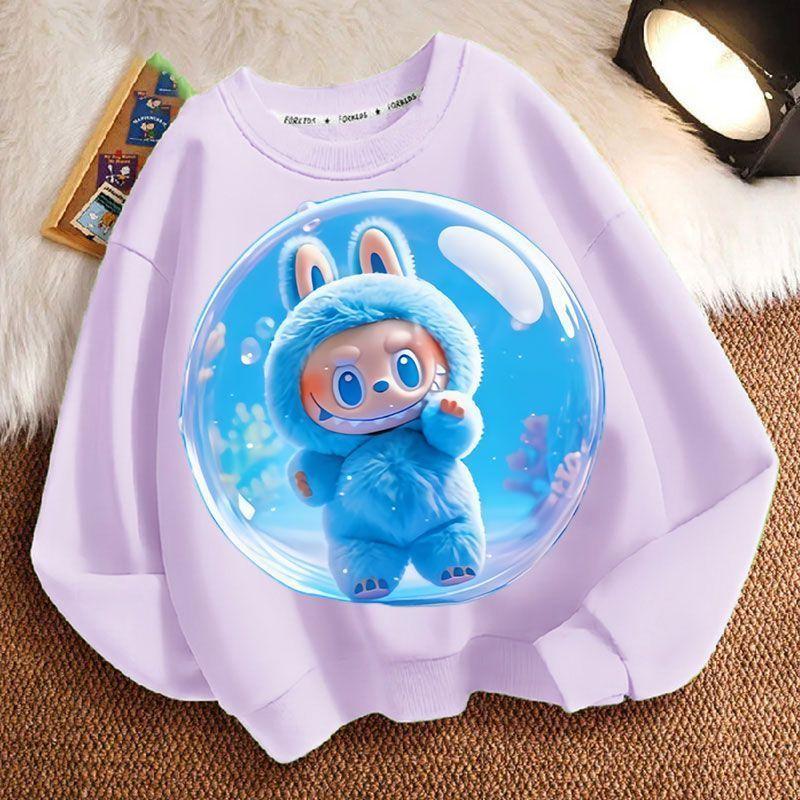 Children's Fashionable Casual Sweatshirts for Spring and Autumn, Long-sleeved Loose Sweatshirts for Boys and Girls