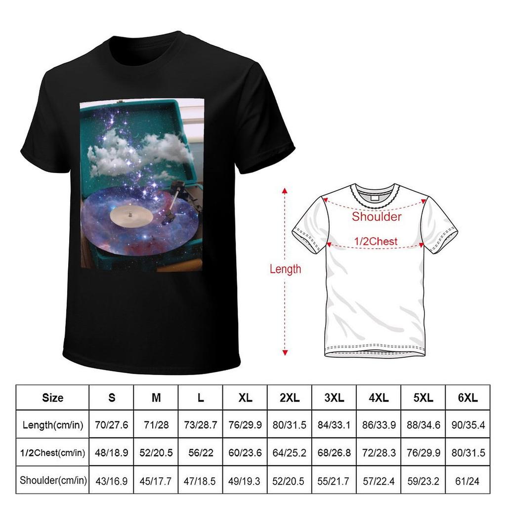 The Merging Of Music And The Galaxy T-Shirt Man T Shirt Shirts Graphic Tees Summer Tops Plain Heavy Weight T Shirts For Men