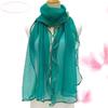 1PC Curled Scarf Ruffle Edge Silk Scarf Elastic Warm Scarf Silk Scarf