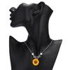 Fashion Delicate Sunflower Pendant Choker Necklaces for Women Imitation Pearls Jewelry Necklace Clothes Accessories