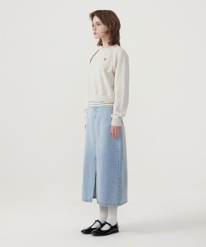 COVERNAT WOMAN Denim Long Skirt Light Blue
