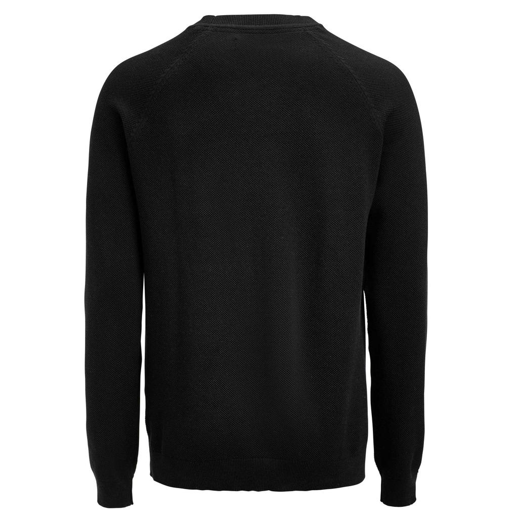 James Harvest Mens Ashland Knitted Raglan Sweatshirt