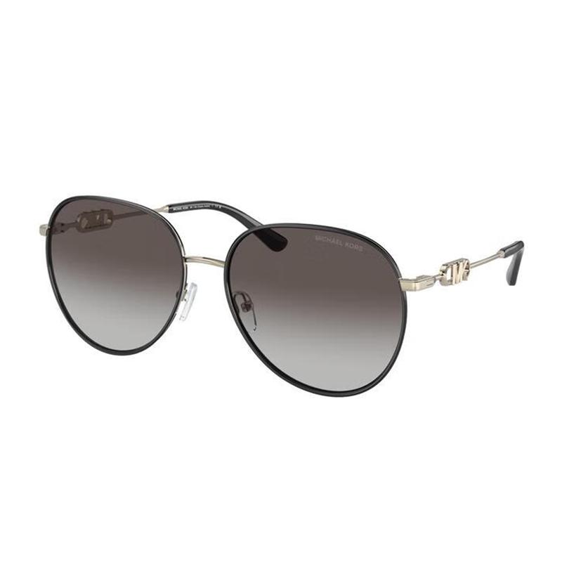 MICHAEL KORS Letter Logo Pilot Sunglasses Women s Gold