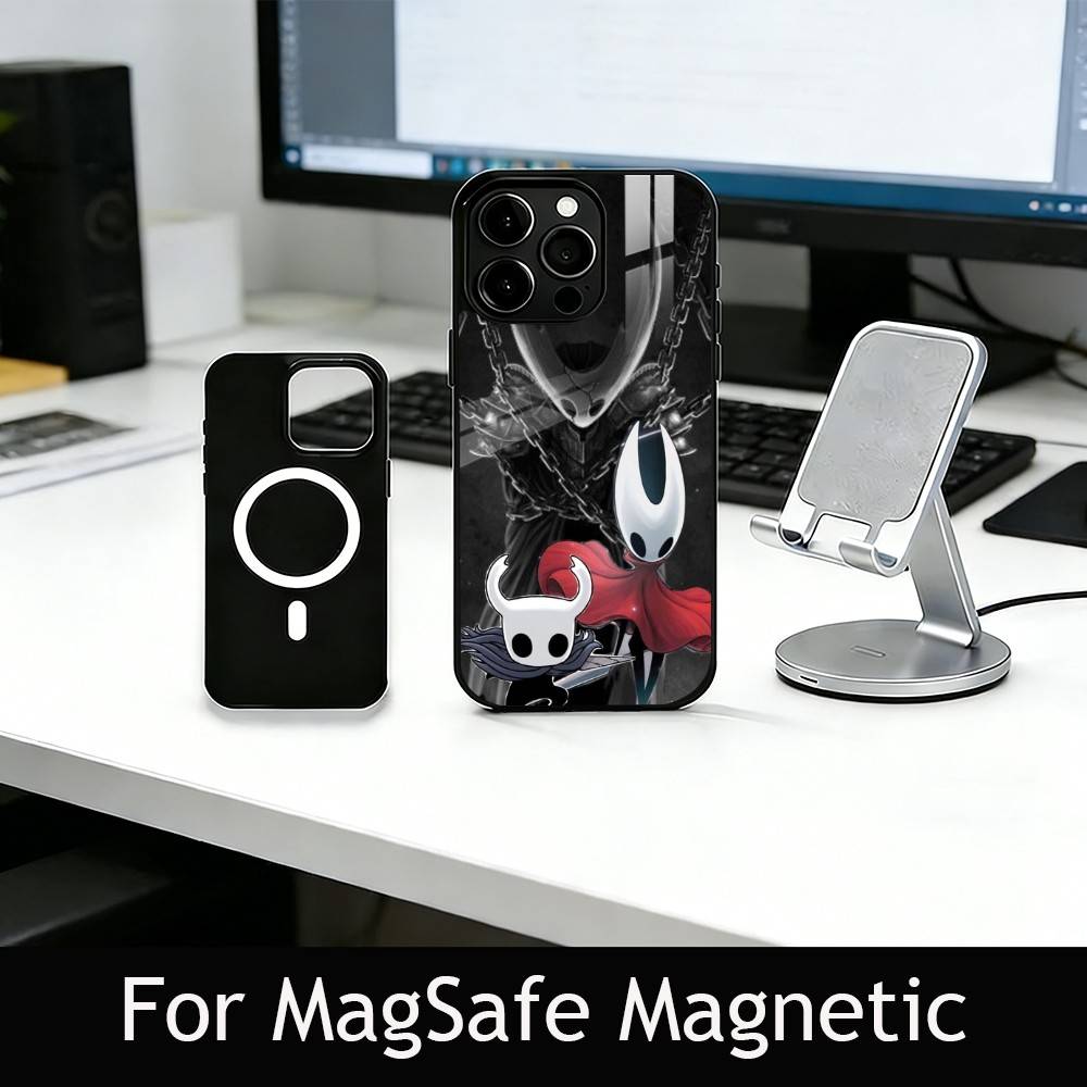 

H-Hushed K-King Silksong Phone Case For iPhone17,16,15,14,13,12,11 Plus,Pro Magnetic For Magsafe Wireless Charging iPhone17