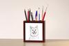 Akita, Akita Inu - Stiftehalter mit Hund, Schreibtischorganizer mit Aufdruck, personalisierte Schreibtischdekoration von der Marke Art-Dog.