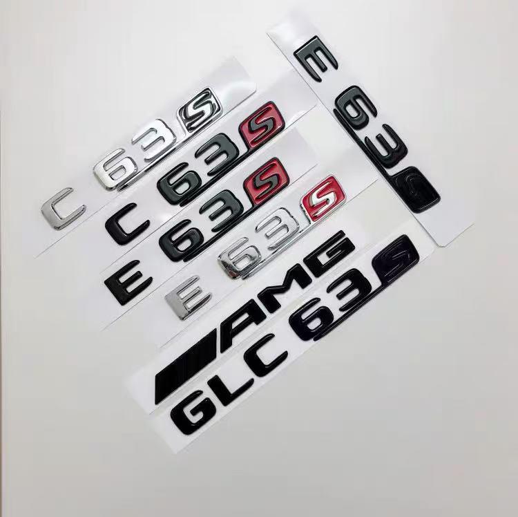 Black AMG Letter Badges for Mercedes C-Class, E-Class, GLS63s, E63s, C63s - Rear Tail Modified Car Stickers