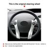 Car Interior Steering Wheel Suede Leather Cover Trim Hand Sewing Trim For Toyota Prius 30 XW30 2009-2015 Prius C US 2012-2017