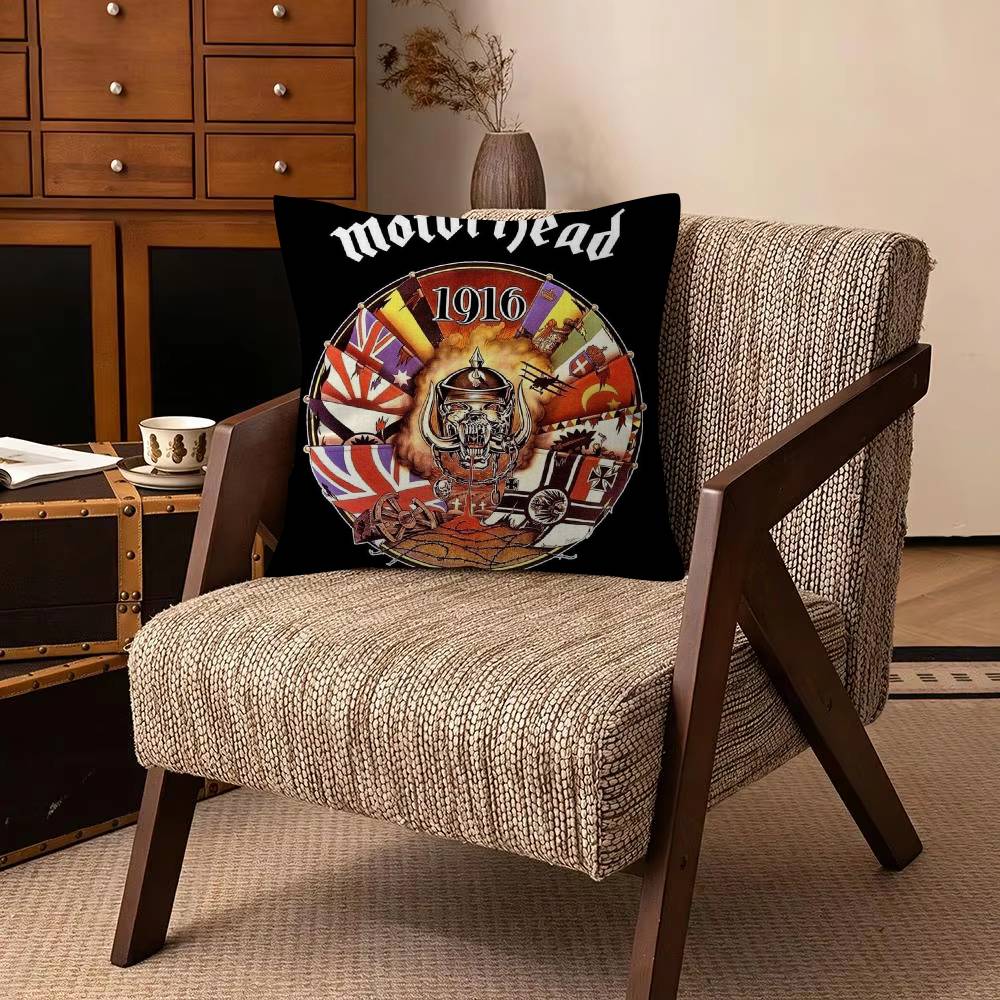 Rock Band MMotorhead Cushion Cover Pillowcase Upholstery Sofa Throw Pillow Home Decor Pillowcas