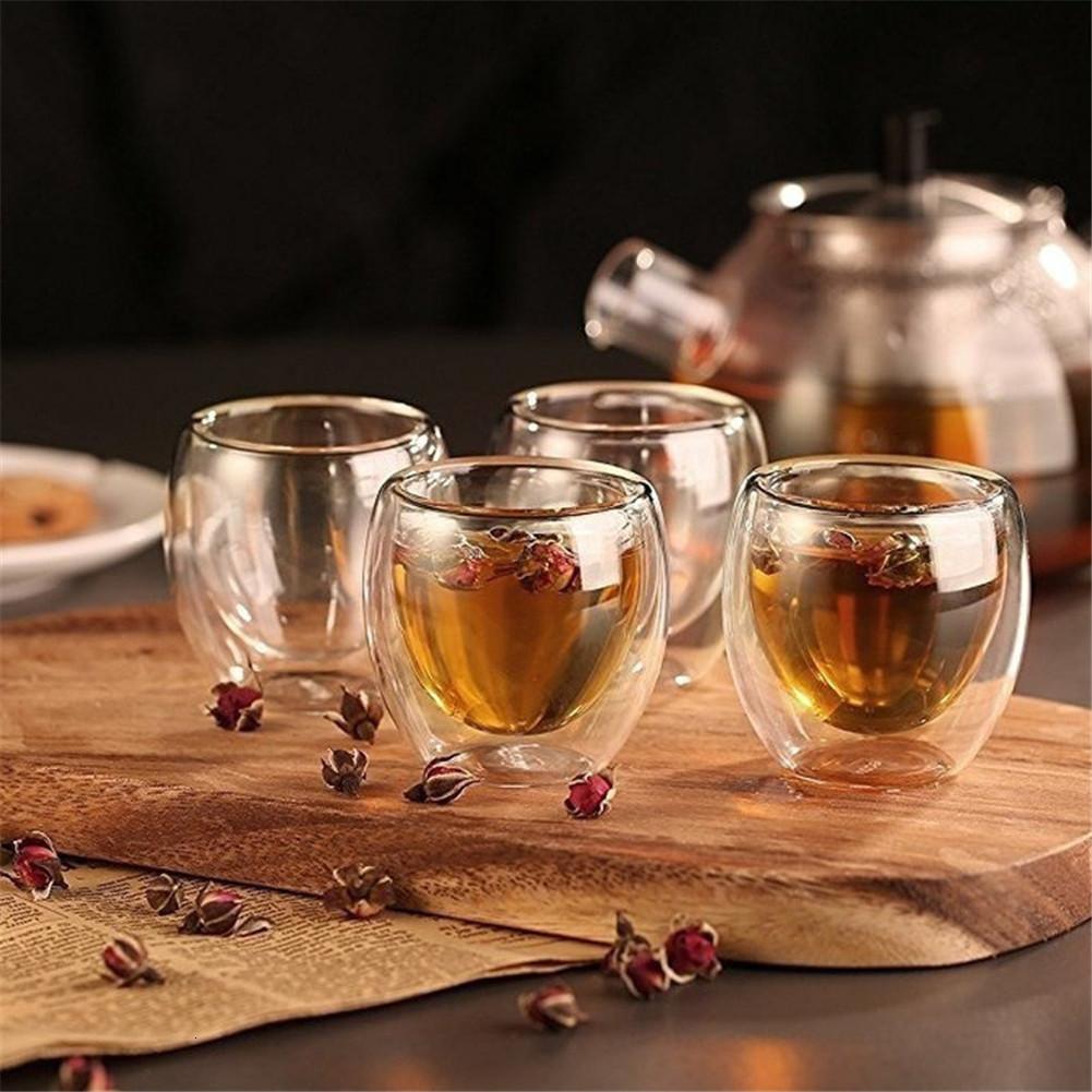 Handmade  Heat-Insulated Double Wall Glass Cups – Mini Whisky, Espresso, Tea & Coffee Mug