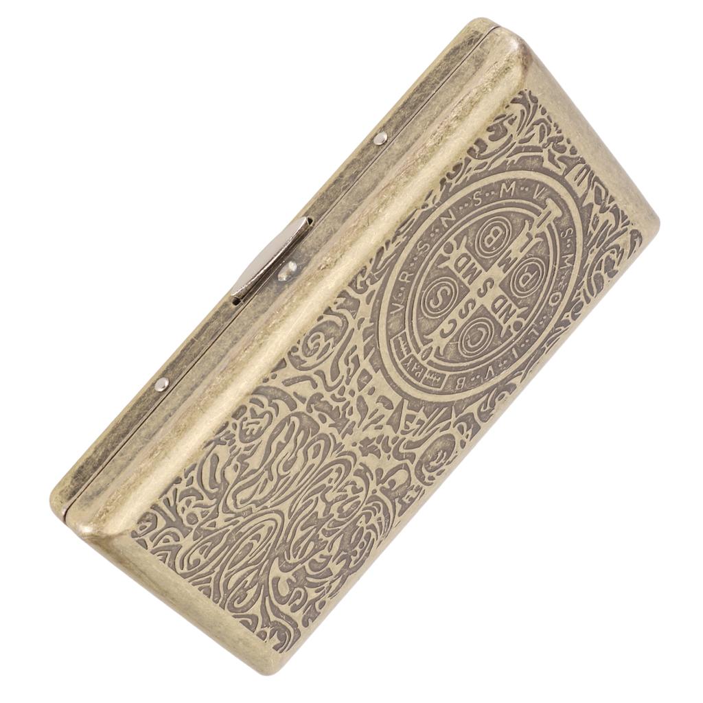 Cigarette Case Retro Cigarette Pocket Holder Metal Cigarette Holder Case for 20 Cigarettes