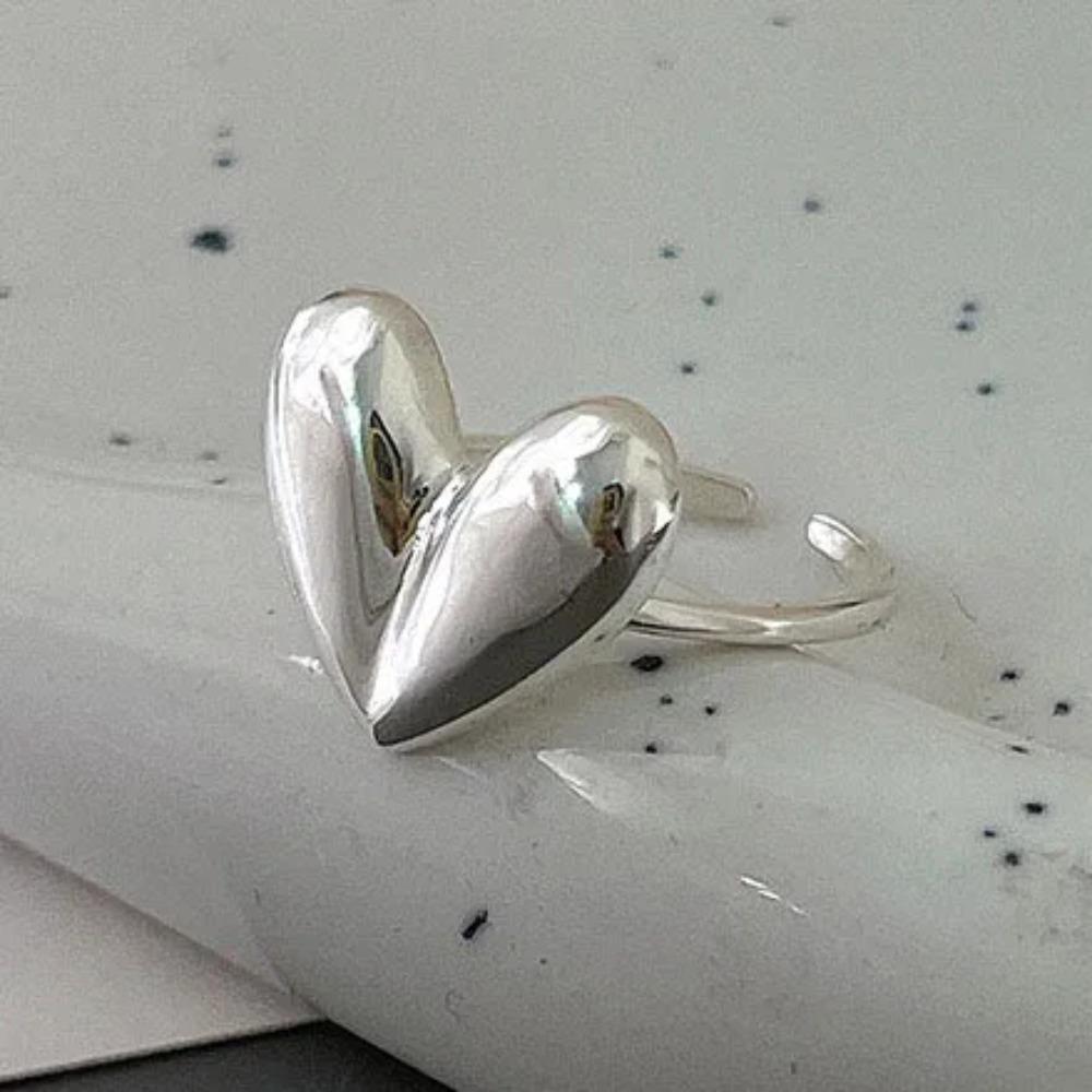 925 Silver Rings for Women Geometric Handmade Irregular Strip Ring Fashion Jewelry Gift