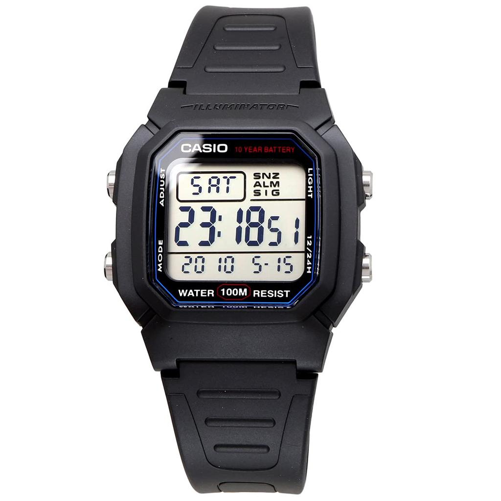 Casio Standard Digital Men's Watch W-800H-1AV Black (Imported)