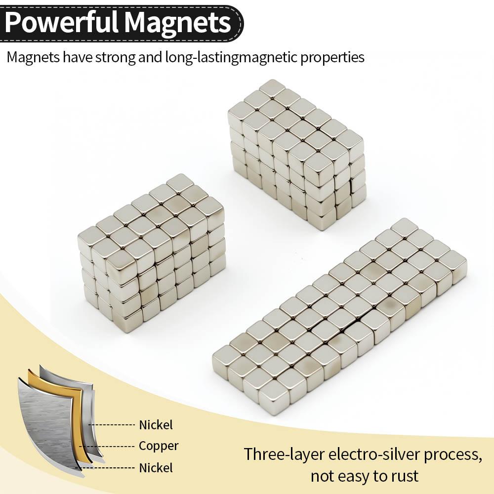 5x5x5mm Super Strong Neodymium Magnet N35 NdfeB Permanent Magnetic imanes Block Powerful Magnets Refrigerator Magnet