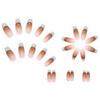 24Pcs French Tip Extra Long Ballerina Press On Nails Detachable Artificial Fake Nails Wearable Nail Art Tips