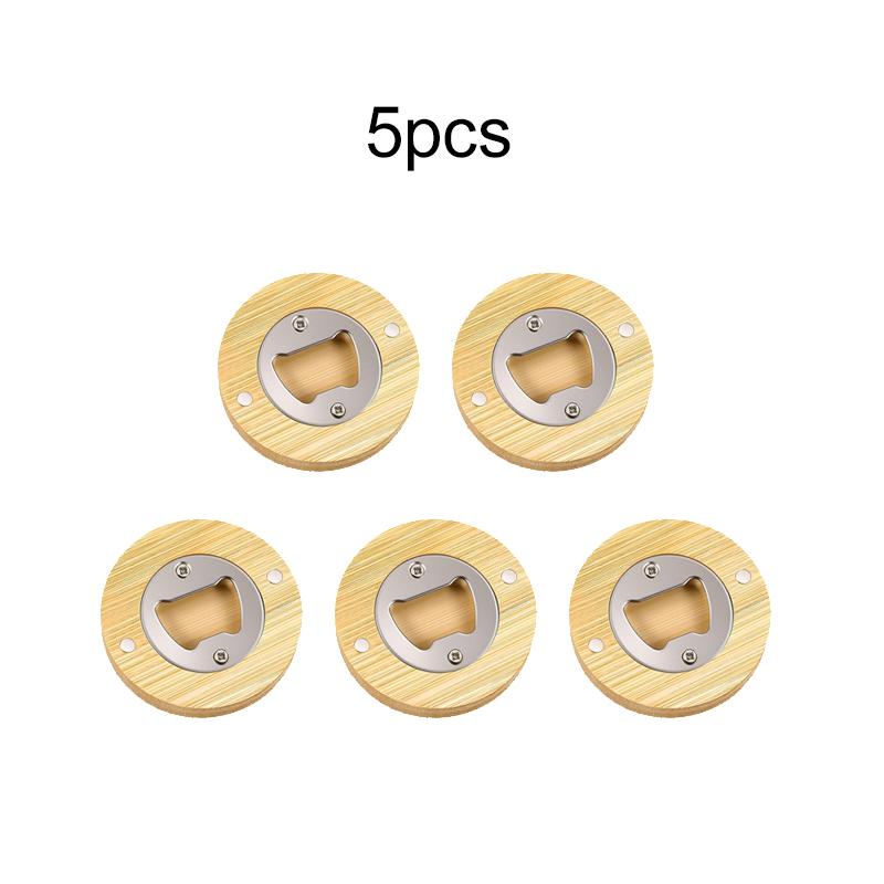 1~5pcs Bottle Opener Wooden Suitable for Bar Blank DIY Household Barware Tool Wedding Favors Bottle Opener for Guests TMZ