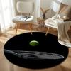 Whimsical Round Halloween Multicolor Floor Rug, Non-Slip Floor Mat for Bedroom