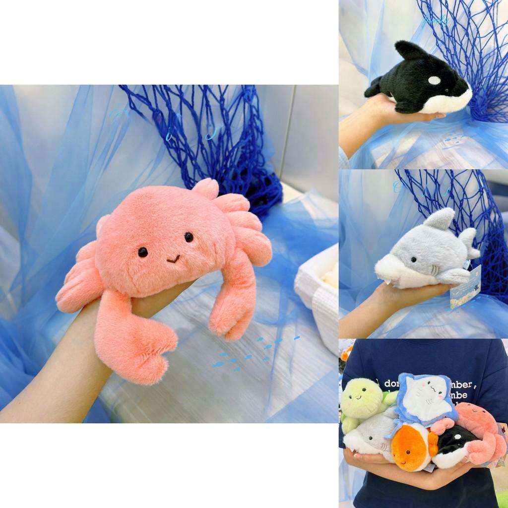 Shark Turtle Crab Ocean Family Plush Keychain With Soft Material For Gift And Decoration