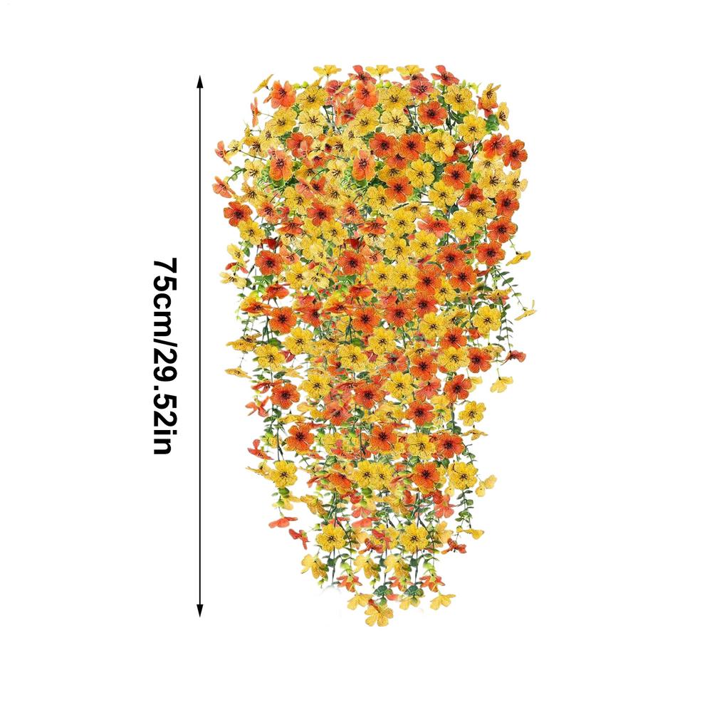 75cm  Artificial Morning Glory Wall Hanging Faux Violet Plants Vibrant Vines for Home Garden Wedding Decor