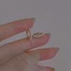 1 Pair of Cute Mini Artificial Pearl C-shaped Earrings, Gold Minimalist Earrings, Fashionable and Elegant Earrings, Suitable for Daily Wear