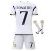 Real Madrid Ronaldo Dětský Fotbalový Dres Bílý Krátký Rukáv Mladistvý Tréninkový Zápasový Top Prodyšný Rychleschnoucí