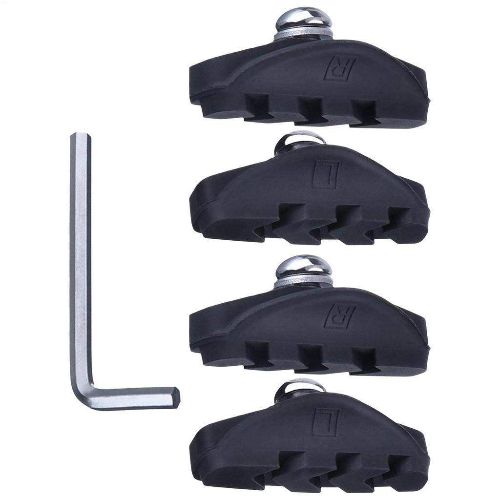 Bike Brake Pads Bike Brake Pads Replacement V Braking Blocks Components With Wrench For Kids Adults Men Exercise Commuting