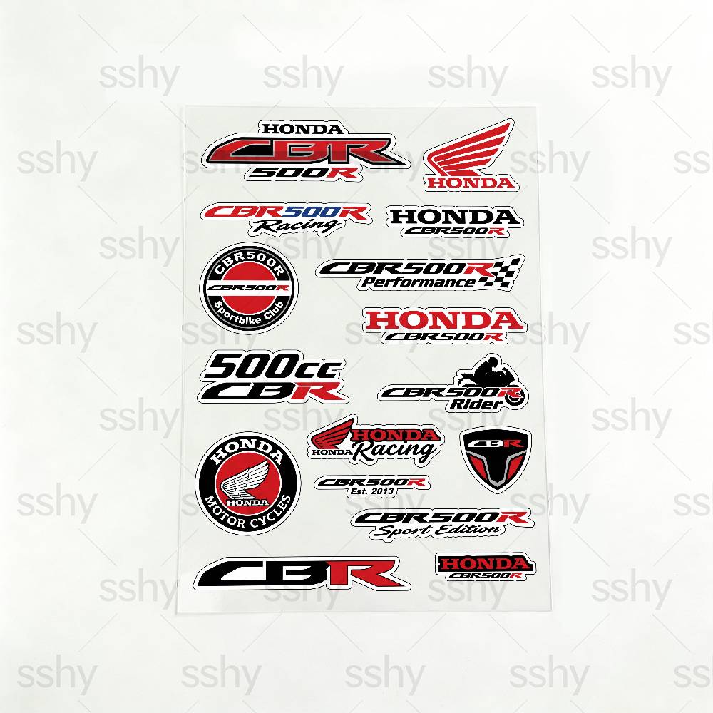 FOR HONDA CBR500R Reflective Motorcycle Stickers Waterproof Vinyl Decals for Motorbike Helmet Fuel Tank Bike XL0