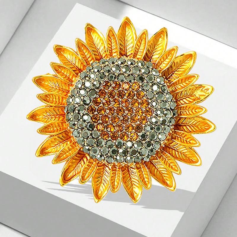 One Full Crystal Sunflower Brooch Valentines,Mom,Mother,Mother's Day,Gift