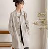 Windbreaker Women's Medium Long Simple Early Top Loose Student Solid Color All-match Coat Trend Ins