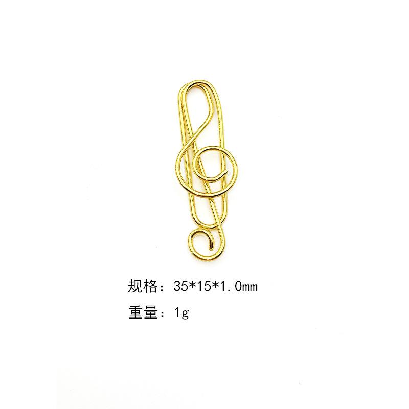 20pcs/pack of Rose Gold Heart-shaped Note Creative Cartoon Paper Clips, Cute Office Supplies