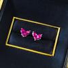 Jewelry Pure Mini Peach Heart Stud Earrings Daily Light Luxury Single Item