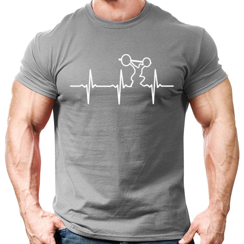 Weightlifter ECG Gym Mens Gym Clothing T Shirt Workout Training Bodybuilding S