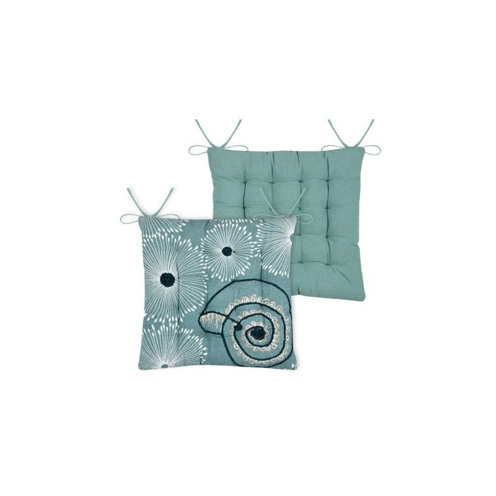 Galette de chaise marine 38x38 cm Barbade