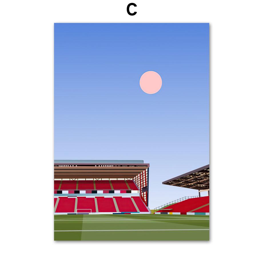 Minimalist England Football Stadium Pride Park Posters And Prints Wall Art Canvas Painting Wall Pictures Living Room Home Decor