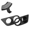 2pcs Front Bumper Foglight Cover Dual Holes Car Accessory Fit for E46 M3 2001?2006Matte Black