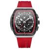CURREN 8443 Wasserdichte Herren-Quarz-Multifunktionsuhr mit Sechs-Zeiger-Design und Tonnenform