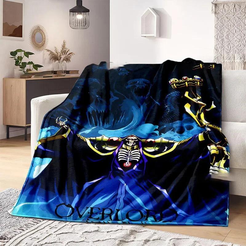 3D Print Overlord Anime Blanket Soft Sofa Cover Throw Blanket Fleece Tapestry Lightweight Warm Bed Blankets for Bedroom Couch