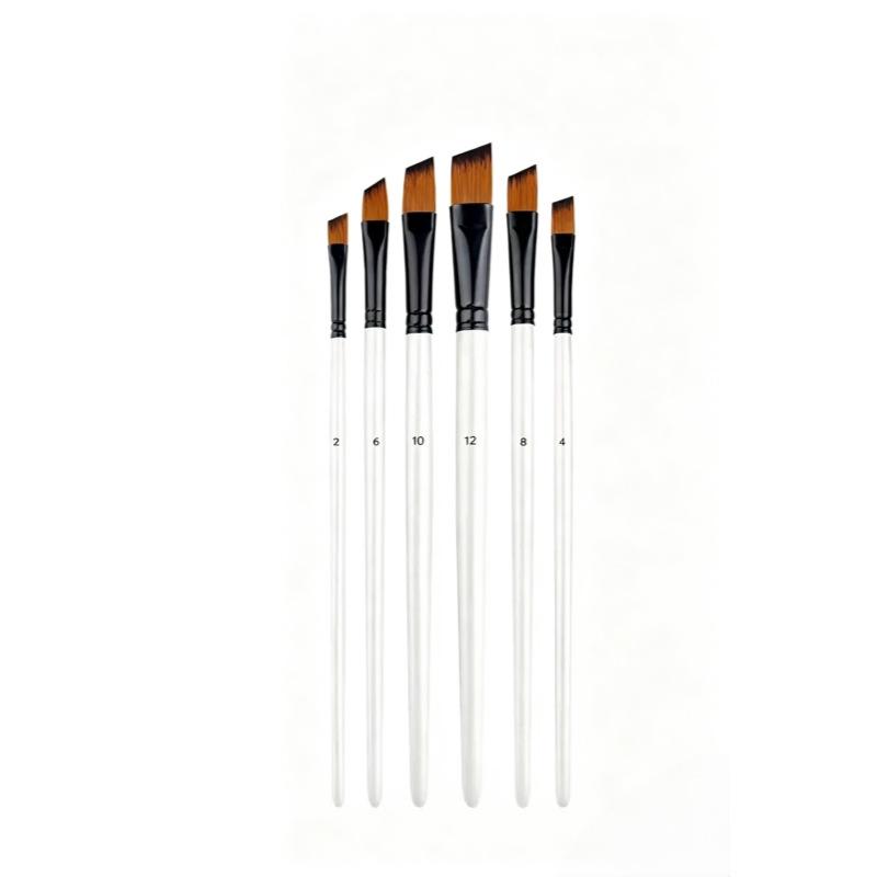 32-Piece Wooden Handle Art Brush Set: Nylon Bristles for Watercolor and Oil Painting