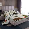 Wild Animal Pattern Mattress Four-Piece Bedding Set Bedroom Dormitory Bedding Decoration