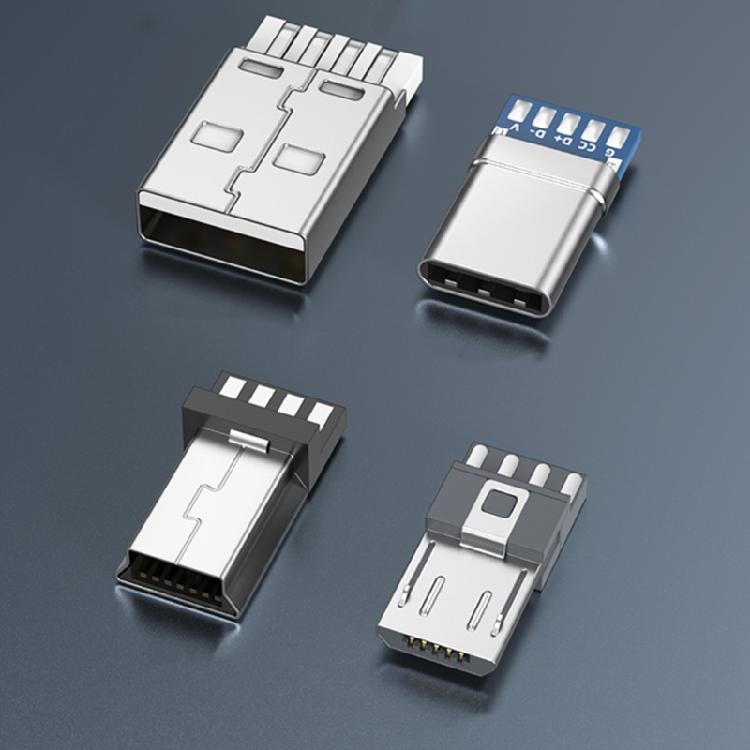 Zásuvka USB 2.0 Konektor USB 4Pin/Type C 5Pin Pro montáž na desku plošných spojů Rovné vložení Konektor PCB Adaptér pro výměnu