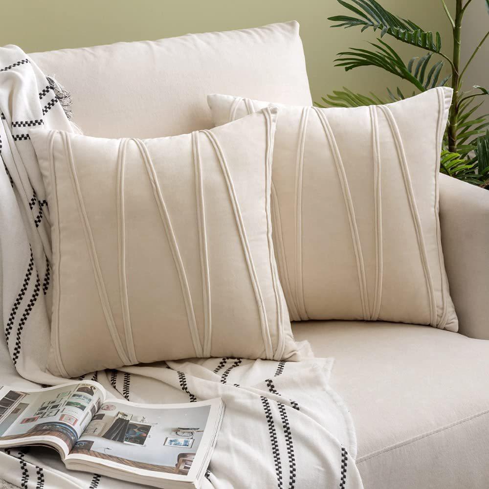 Velvet Sofa Cushion Plush Model Room Pillow Ins Solid Color Twill Pillow Case Office Bedside Pillow