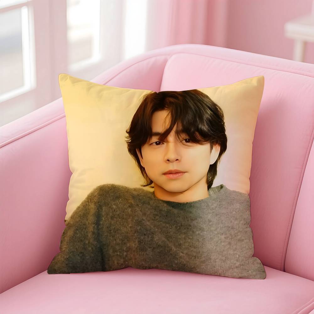 KPOP G-Gong Y-Yoo Pillow Case Pattern Printing Pillowcase Living Room Sofa Cushion Cover Bedroom Room Decor