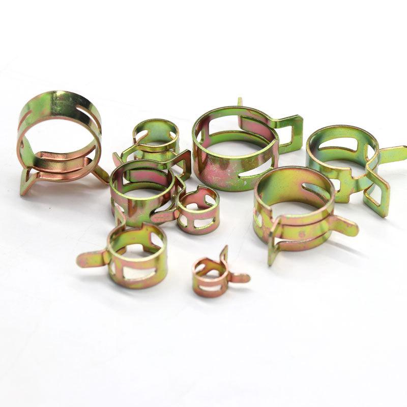 1-10Pcs Stainless Steel Spring Clips For Fuel Pipe Water Hose Clip Pipe Tube Clamp Fastener Galvanized Auto Accessories 4mm-37mm