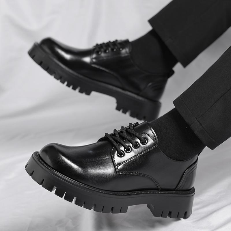 Mode Für Männer formale dicken sohlen schuhe Retro casual Britischen stil Outdoor freizeit business party Bräutigam hochzeit Klassische Braun schuhe