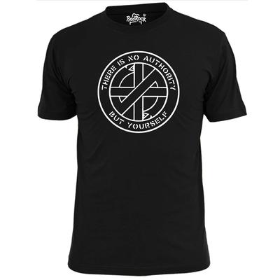 T-shirt Punk Crass da Uomo Non C'è Autorità Anarchia