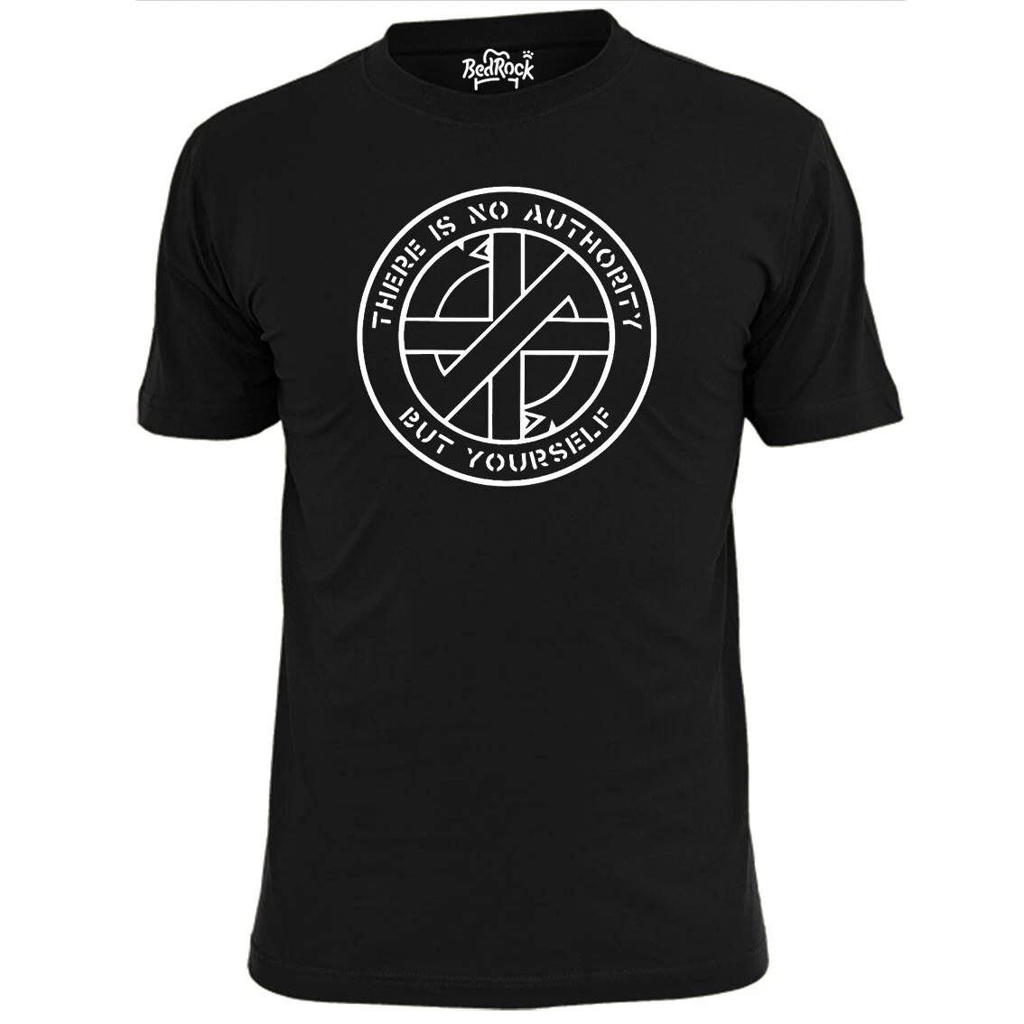 

Mens Crass There is No Authority Punk T shirt Anarchy S