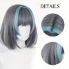 Cheshire Blue Route COS Wig Dark Grey Pick Dyeing Synthetic Hair Resistant To High Temperatures Suitable For Costumes Props Games Costumes Photography